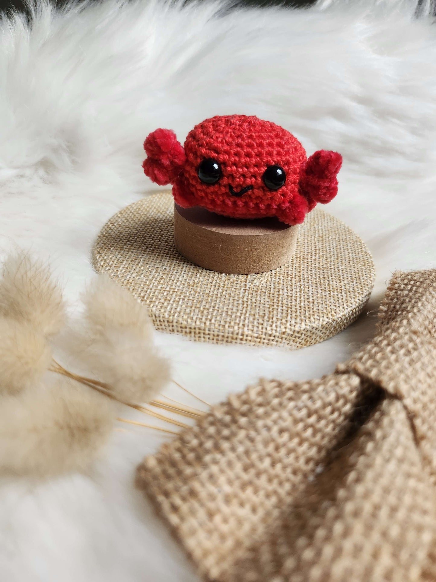 Mini Créations au Crochet – Crabe, Poulpe & Axolotl 🦀🐙💖 Bisous Papillon