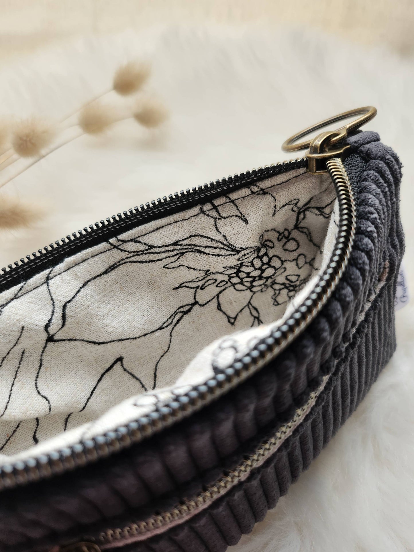 Pochette en velours côtelé Bisous Papillon - Bisous Papillon
