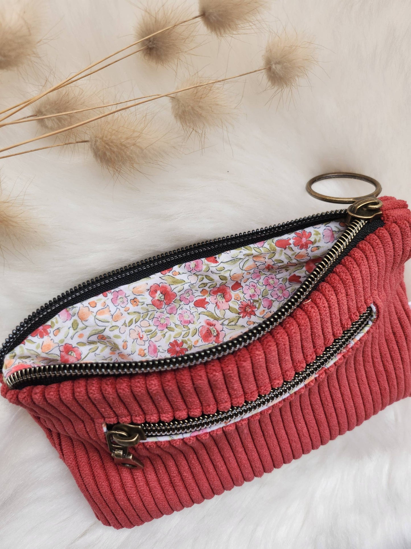 Pochette en velours côtelé Bisous Papillon - Bisous Papillon