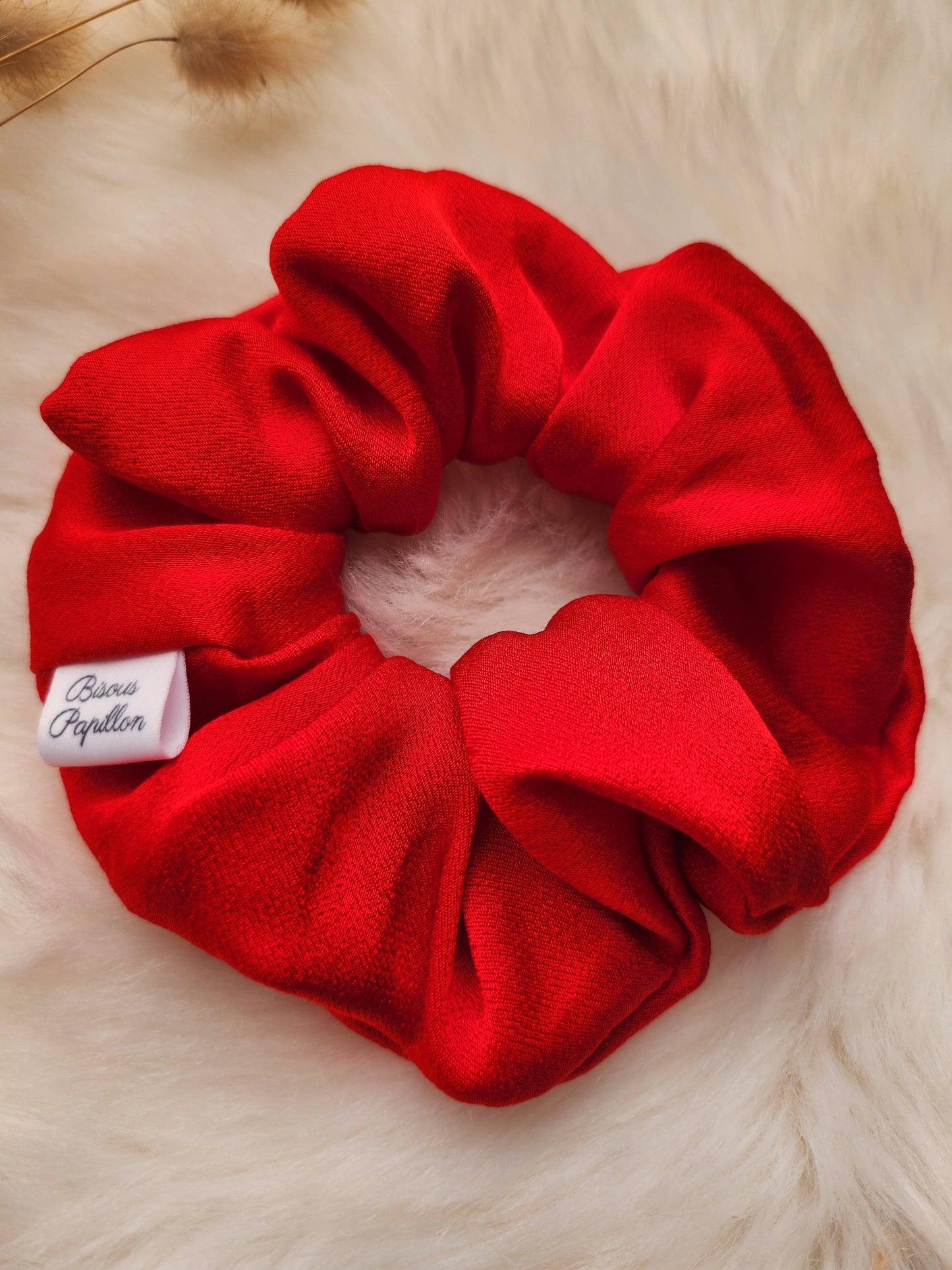 Chouchou Satin Rouge - Bisous Papillon