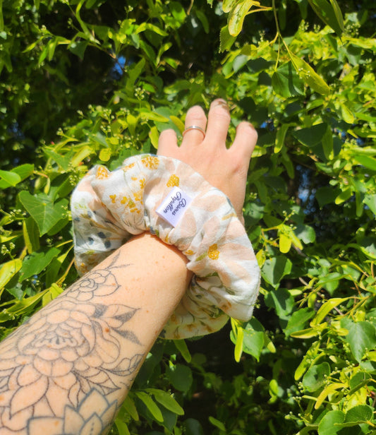 Chouchou en Gaze de Coton Fleurie