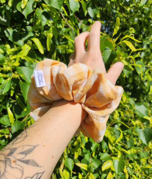 Chouchou vichy en Gaze de Coton