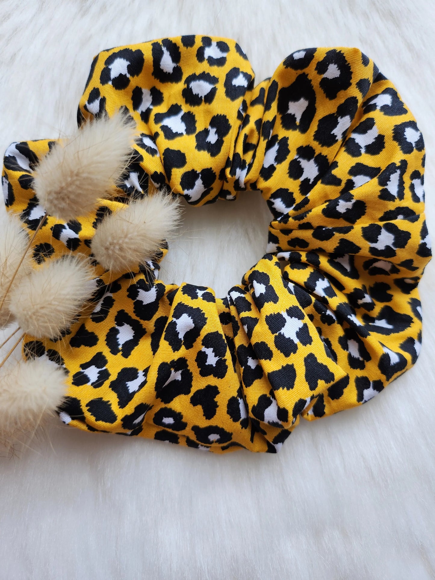 Chouchou Léopard Jaune Bisous Papillon