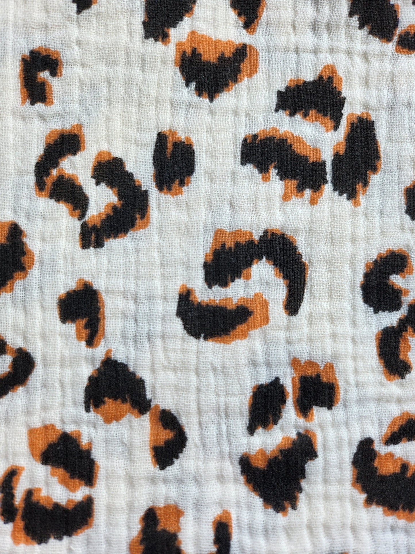 Chouchou Léopard en Gaze de coton Bisous Papillon