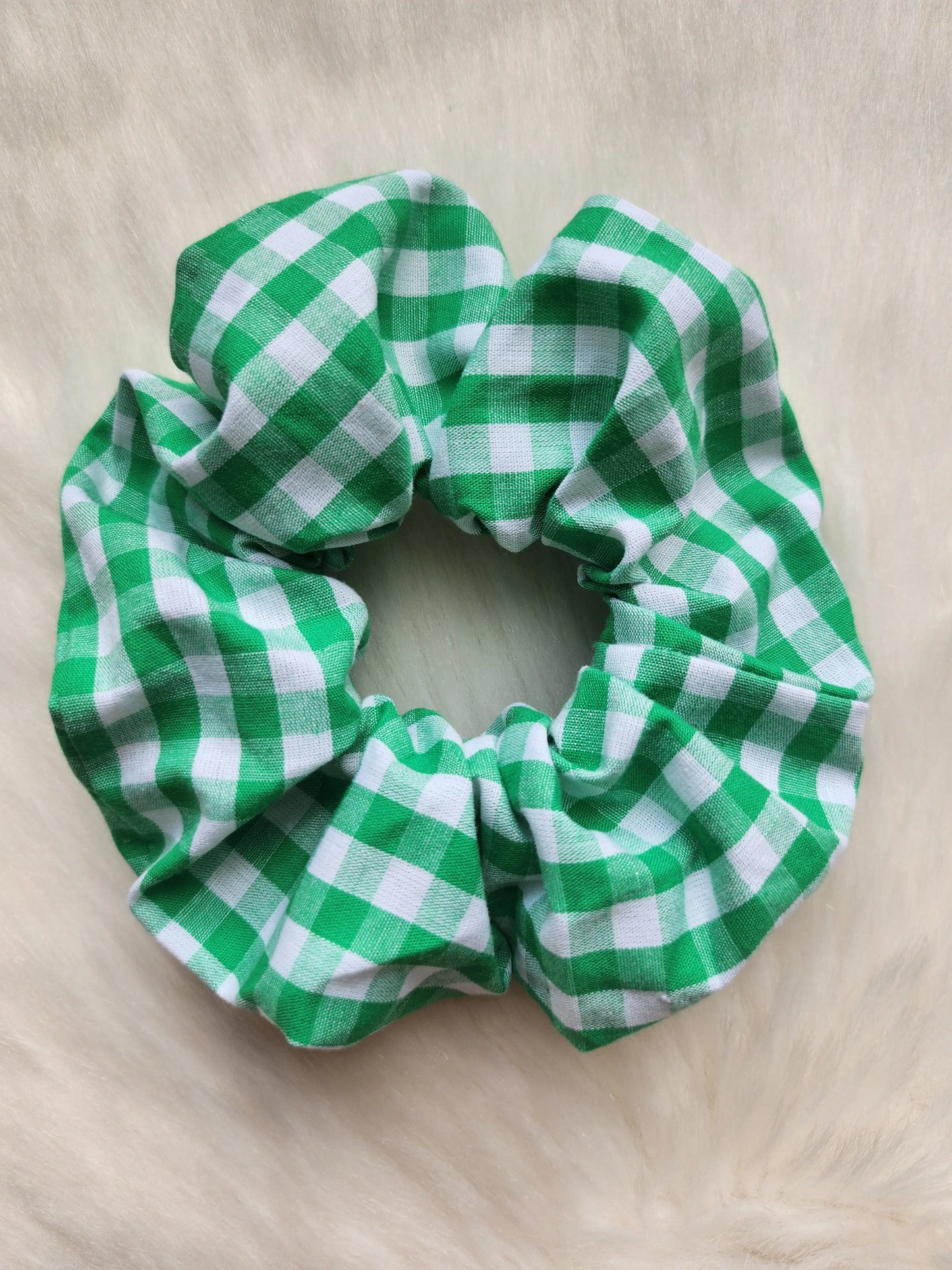 Chouchou Vichy vert Bisous Papillon