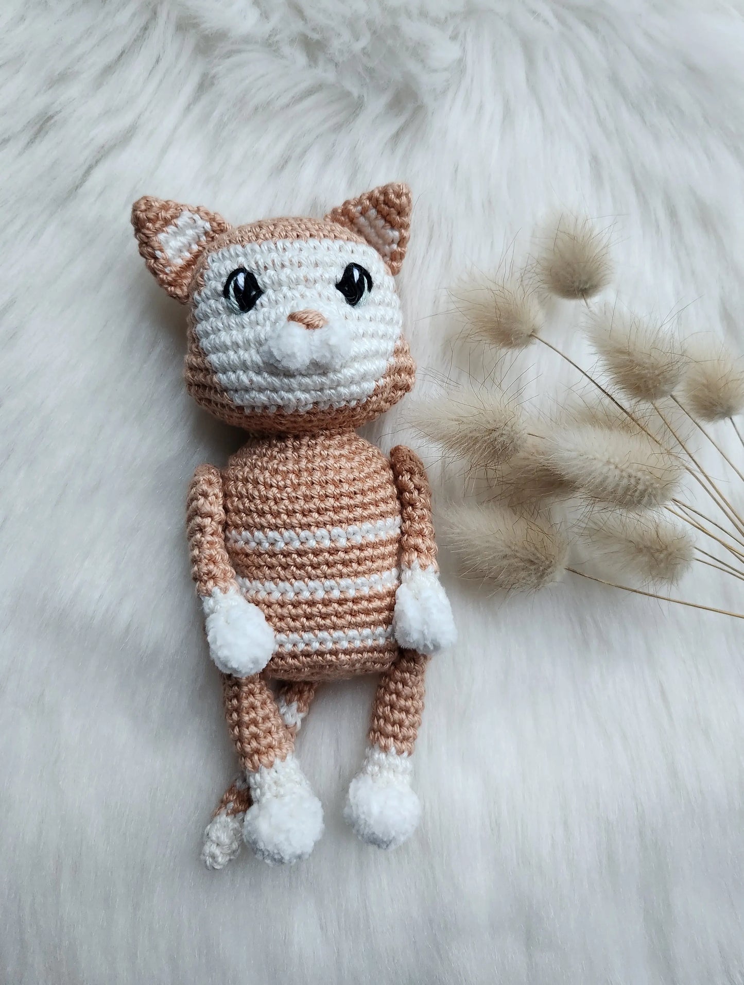 Patron au crochet de Rouky, le petit chat articulé Bisous Papillon