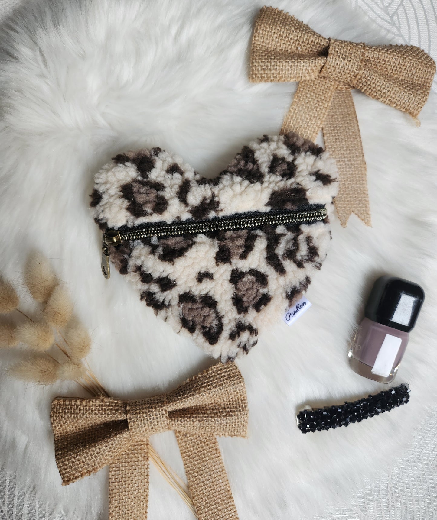 Pochette cœur Graou 🐆