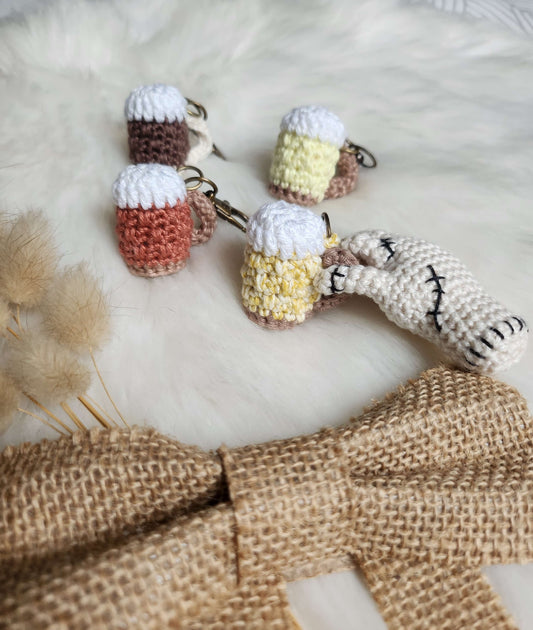 Porte-clés Chope de Bière au Crochet 🍺