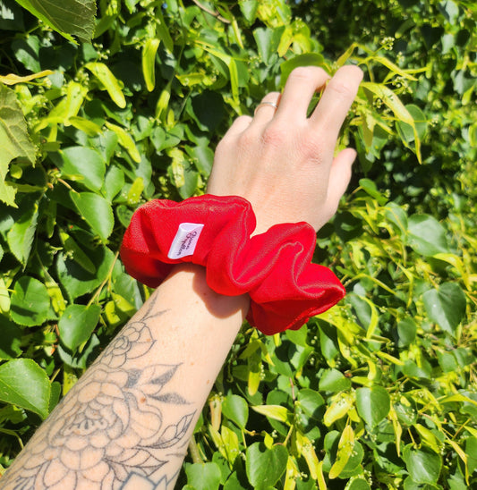 Chouchou en Satin Rouge