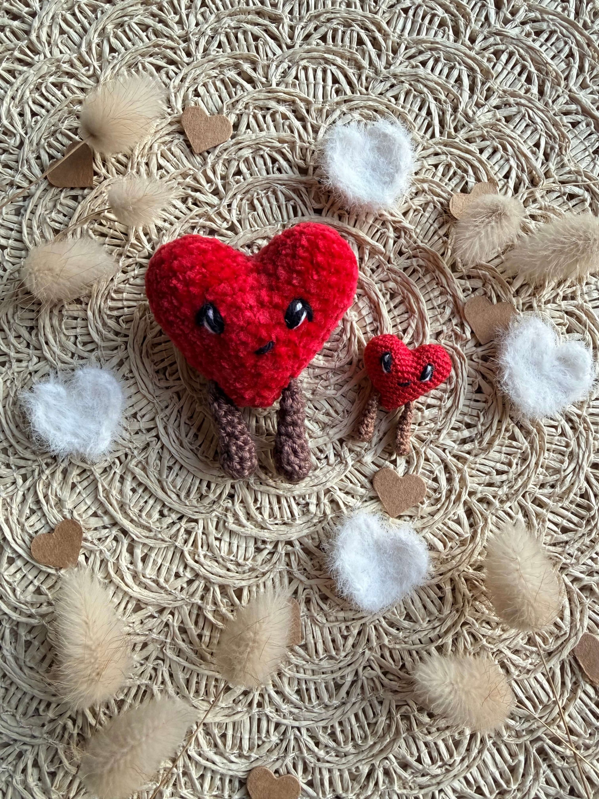 ❤️ Patron Crochet Petit Cœur – Modèle PDF Gratuit Petit Cœur Bisous Papillon